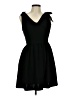 Aqua Solid Black Cocktail Dress Size M - photo 1