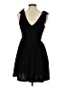 Aqua Solid Black Cocktail Dress Size M - photo 2