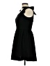 Aqua Solid Black Cocktail Dress Size M - photo 5