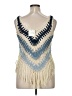 Say What? 100% Acrylic Blue Tank Top Size XL - photo 2