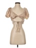 SEEK The Label Tan Short Sleeve Blouse Size S - photo 1