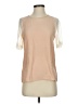Parker 100% Silk Tan Short Sleeve Top Size XS - photo 1