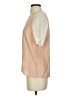 Parker 100% Silk Tan Short Sleeve Top Size XS - photo 5