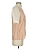 Parker 100% Silk Tan Short Sleeve Top Size XS - photo 4