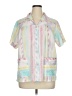 Assorted Brands Color Block Pink Short Sleeve Blouse Size XL (estimated) - photo 1