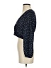 BB Dakota 100% Polyester Polka Dots Black Blue Long Sleeve Top Size S - photo 5