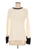 Belford 100% Pima Cotton Color Block Ivory Pullover Sweater Size M - photo 1