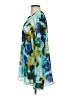 Calvin Klein 100% Polyester Floral Green Teal Long Sleeve Blouse Size no size - photo 5