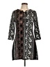 Papillon 100% Polyester Paisley Black Casual Dress Size L - photo 1
