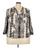 Vince Camuto 100% Polyester Gray 3/4 Sleeve Blouse Size XXL - photo 1
