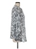 Passport Animal Print Silver Long Sleeve Blouse Size M - photo 4