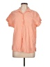 Pure Navy Stripes Orange Short Sleeve Blouse Size L - photo 1