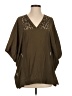 MICHAEL Michael Kors 100% Polyester Brown 3/4 Sleeve Blouse Size S - photo 1