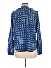 MICHAEL Michael Kors 100% Polyester Polka Dots Blue Long Sleeve Blouse Size L - photo 2