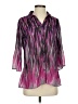Fashion Bug 100% Polyester Purple 3/4 Sleeve Blouse Size S - photo 1