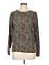 Equipment 100% Wool Animal Print Brown Wool Pullover Sweater Size L - photo 1