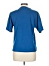 Asics 100% Polyester Solid Blue Short Sleeve T-Shirt Size L - photo 2