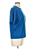 Asics 100% Polyester Solid Blue Short Sleeve T-Shirt Size L - photo 4
