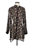 MNG Floral Black 3/4 Sleeve Blouse Size 2 - photo 1