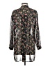 MNG Floral Black 3/4 Sleeve Blouse Size 2 - photo 2