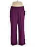 Nina Leonard Solid Purple Casual Pants Size 1X (petite) - photo 1
