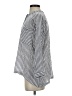 Zara Stripes Silver 3/4 Sleeve Blouse Size XS - photo 5