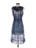 BCBGMAXAZRIA Runway 100% Polyester Paisley Blue Cocktail Dress Size XS - photo 2