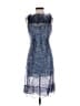 BCBGMAXAZRIA Runway 100% Polyester Paisley Blue Cocktail Dress Size XS - photo 1