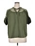 Cure 100% Polyester Green Short Sleeve Blouse Size XL - photo 1