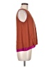 Halston Heritage 100% Silk Brown Blouse Size 8 - photo 4
