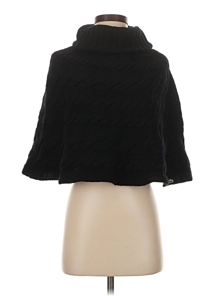 Pre-owned Lacoste Poncho In Black
