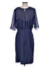 JJ's House 100% Polyester Solid Blue Purple Cocktail Dress Size XL (estimated) - photo 2