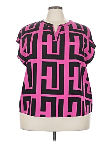 Shein Curve Short Sleeve Blouse (view 1)