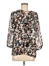 Laundry by Shelli Segal 100% Polyester Black 3/4 Sleeve Blouse Size 8 - photo 1