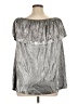 MICHAEL Michael Kors Metallic Silver Short Sleeve Blouse Size 1X - photo 2