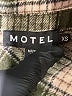 Motel 100% Polyester Plaid Green Coat Size XS - photo 6