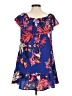 Boohoo 100% Polyester Tropical Blue Casual Dress Size 8 - photo 2