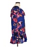 Boohoo 100% Polyester Tropical Blue Casual Dress Size 8 - photo 4