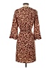H&M 100% Polyester Animal Print Brown Casual Dress Size 4 - photo 2
