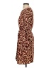 H&M 100% Polyester Animal Print Brown Casual Dress Size 4 - photo 5