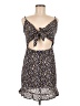Zaful 100% Polyester Animal Print Blue Cocktail Dress Size M - photo 1