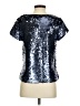 Leifsdottir Metallic Silver Short Sleeve Top Size S - photo 2