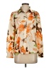 Shein 100% Polyester Floral Orange Long Sleeve Blouse Size 4 - photo 1
