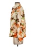 Shein 100% Polyester Floral Orange Long Sleeve Blouse Size 4 - photo 5