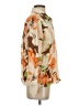 Shein 100% Polyester Floral Orange Long Sleeve Blouse Size 4 - photo 4