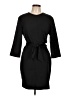 ASOS 100% Polyester Solid Black Casual Dress Size 10 - photo 1
