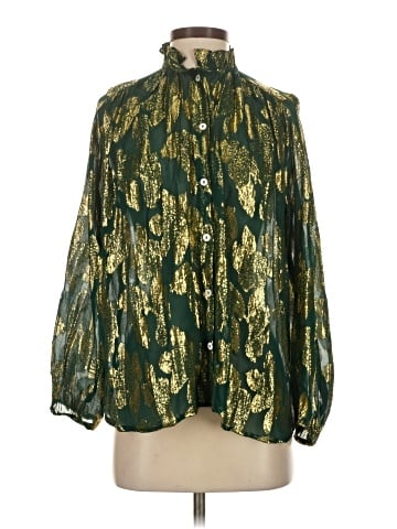 mille Resort & Travel Long Sleeve Silk Top (view 1)