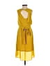 Express 100% Polyester Solid Yellow Casual Dress Size XS - photo 2