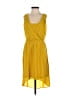 Express 100% Polyester Solid Yellow Casual Dress Size XS - photo 1