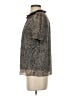 CeCe 100% Polyester Metallic Silver Short Sleeve Blouse Size S - photo 5